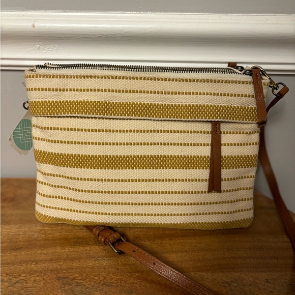 Lucky brand striped cloth bag NWT - Picture 5 of 5